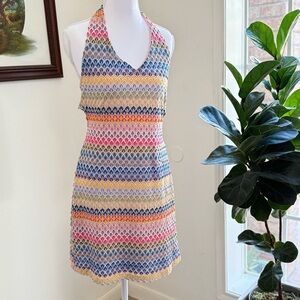 Pia Clothing Crocheted Halter Dress Sz Small